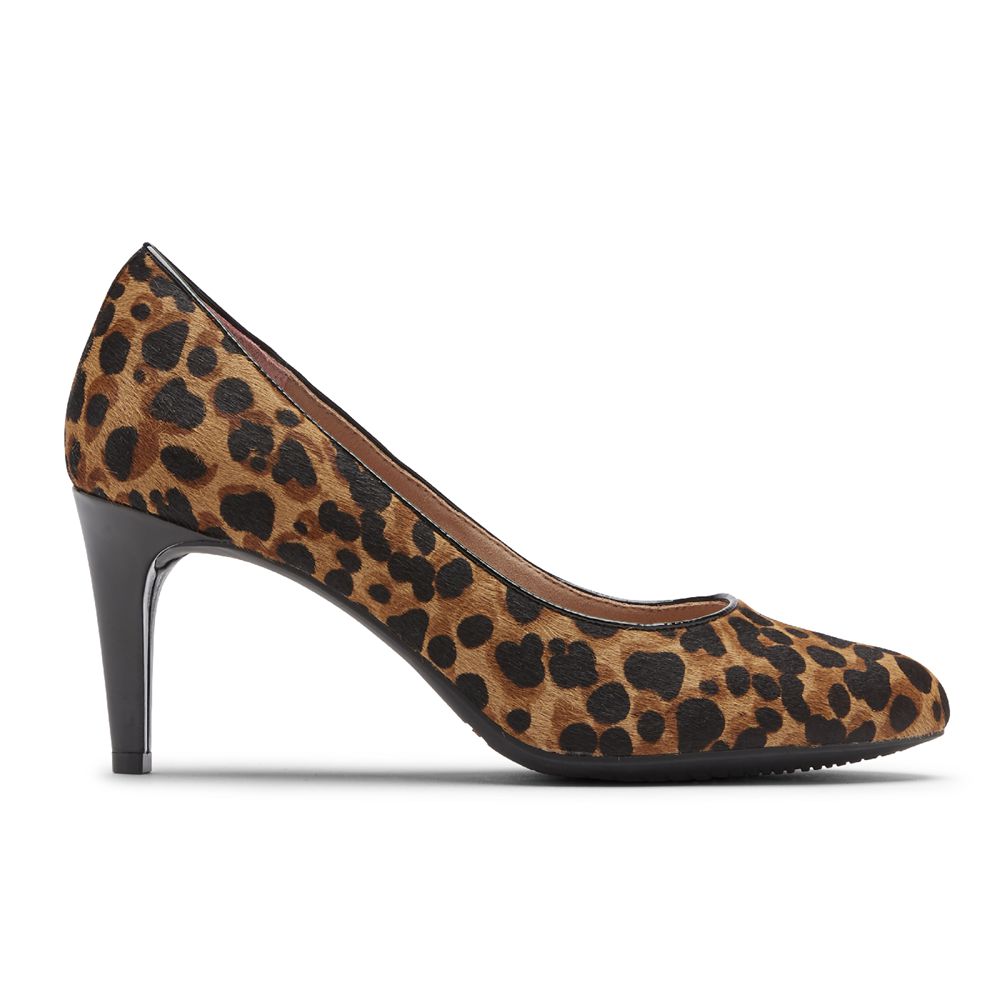 Rockport Total Motion Arabella Heel - Womens Pumps - Leopard - NZ (MUL-986413)